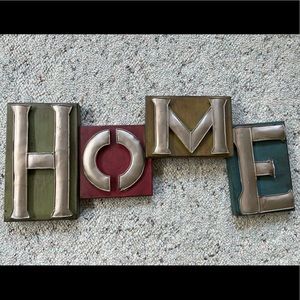Cute metal HOME sign